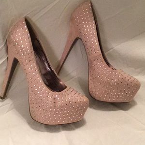 Blush Rhinestoned Stiletto JustFab 8